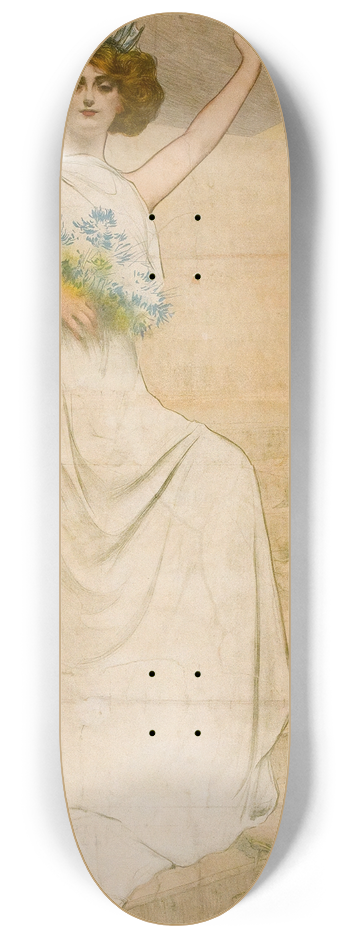 Ramn Casas - Jochs Florals De Barcelona. Festes Del Cinquantenari 8.25 inch art skate deck