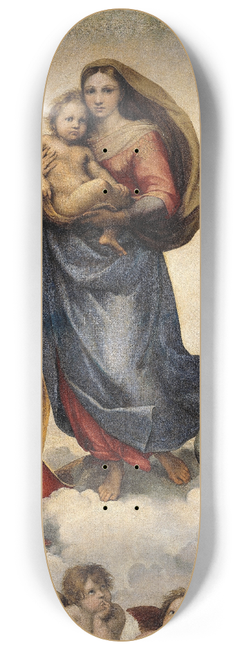 Raphael - The Sistine Madonna 8.25 inch art skate deck