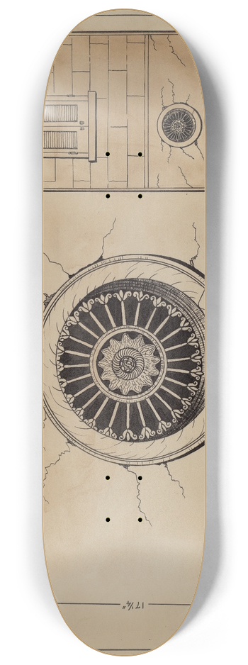 Ray Price - Cast Iron Basement Vent 8.25 inch art skate deck