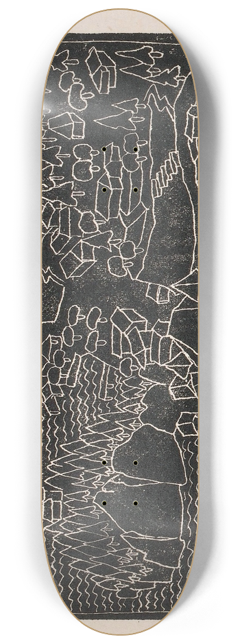 Reijer Stolk - Dorpsgezicht aan de kust 8.25 inch art skate deck