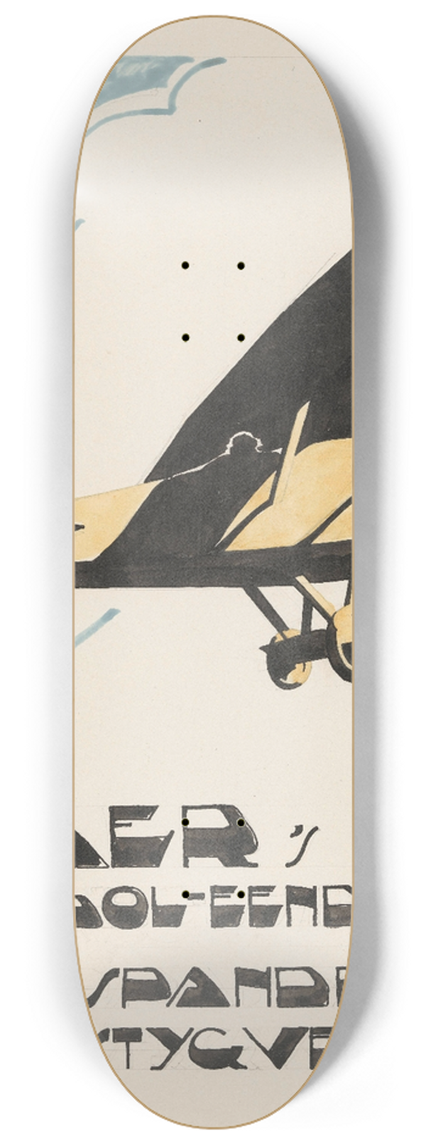 Reijer Stolk - Ontwerp voor reclame voor `Fokkers Parasol-Eendekker 8.25 inch art skate deck