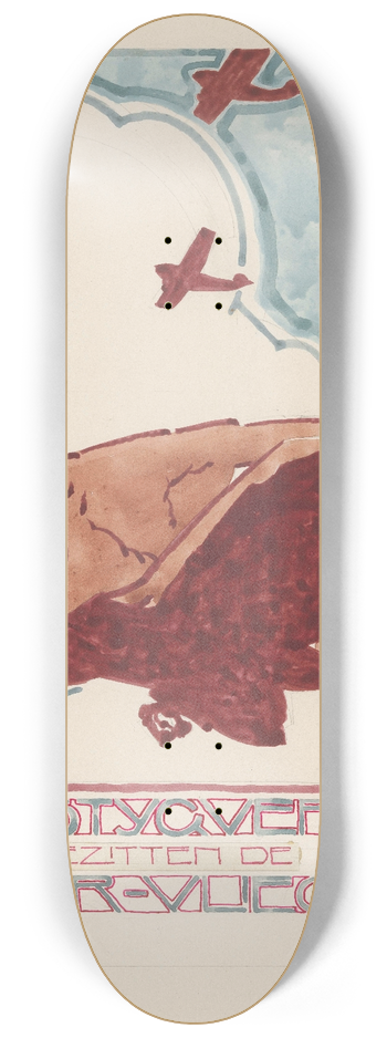 Reijer Stolk - Ontwerp voor reclame voor `Fokker-Vliegtuigen 8.25 inch art skate deck