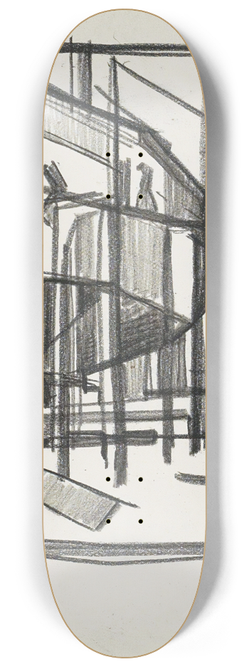 Reijer Stolk - Schip op een werfhelling 8.25 inch art skate deck