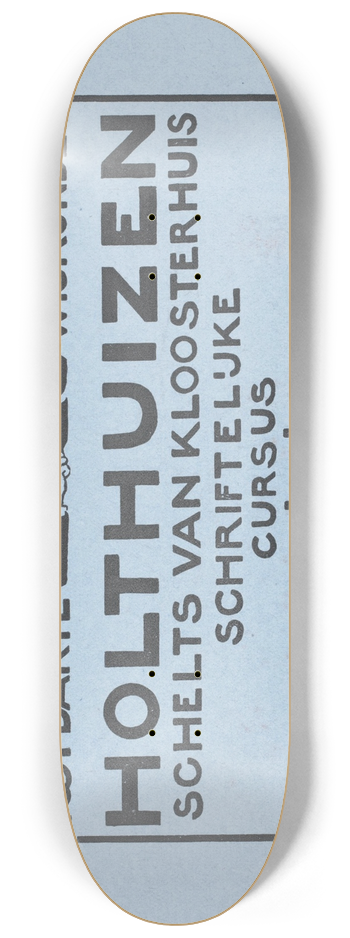 Reinier Willem Petrus de Vries - Advertentie voor Cursus Holthuizen 8.25 inch art skate deck