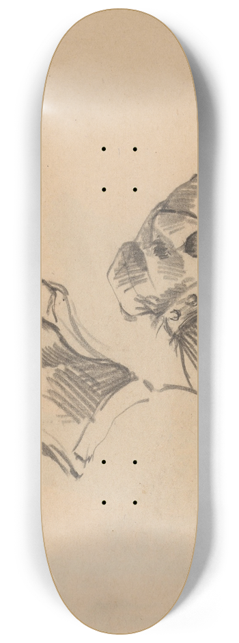 Reinier Willem Petrus de Vries - Koppen van een hond 8.25 inch art skate deck