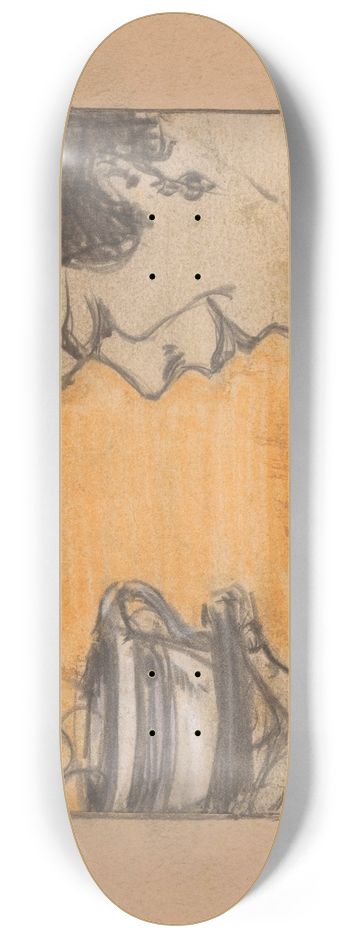 Reinier Willem Petrus de Vries - Vrouw met een mok bouillon 8.25 inch art skate deck