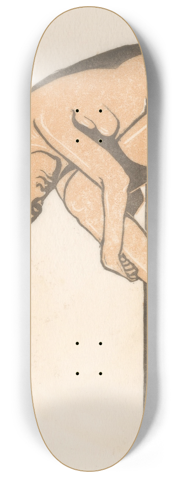 Reinier Willem Petrus de Vries - Zittende naakte vrouw 8.25 inch art skate deck