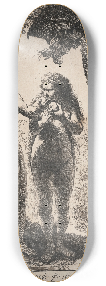 Rembrandt van Rijn - Adam and Eve 8.25 inch art skate deck
