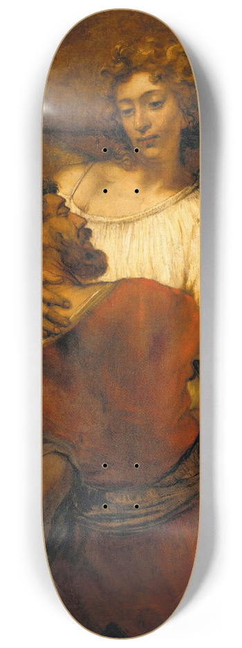 Rembrandt van Rijn - Jacob Wrestling with the Angel 8.25 inch art skate deck