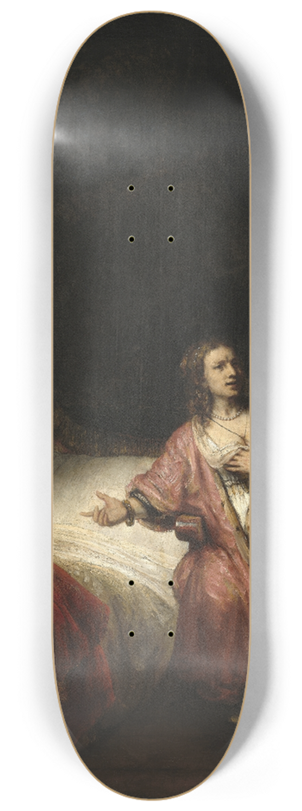 Rembrandt van Rijn - Joseph Accused by Potiphars Wife 8.25 inch art skate deck