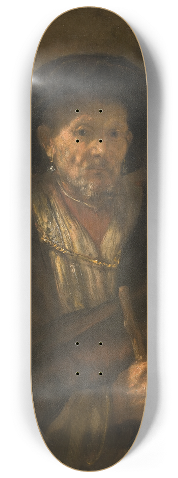 Rembrandt van Rijn - Portrait of an Old Man 8.25 inch art skate deck