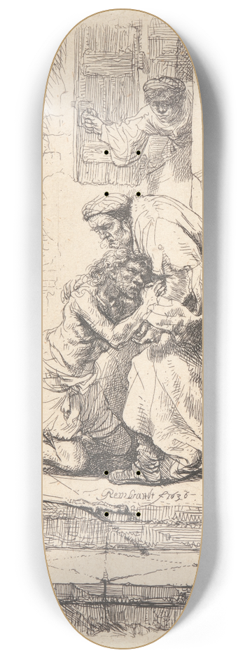 Rembrandt van Rijn - Return of the Prodigal Son 8.25 inch art skate deck