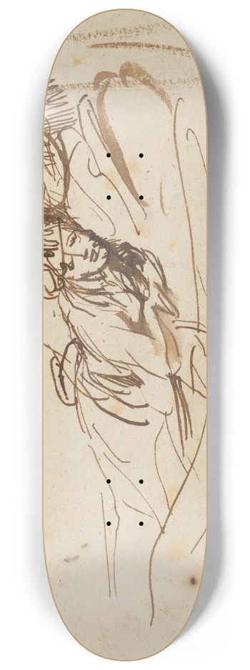 Rembrandt van Rijn - Saskia Lying in Bed 8.25 inch art skate deck