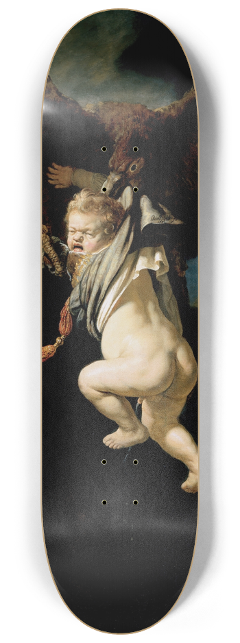 Rembrandt van Rijn - The Abduction of Ganymede 8.25 inch art skate deck