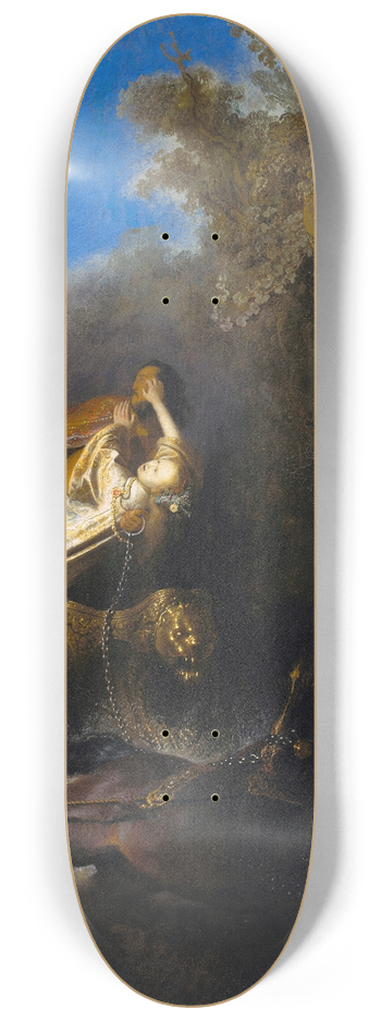 Rembrandt van Rijn - The Abduction of Proserpina 8.25 inch art skate deck