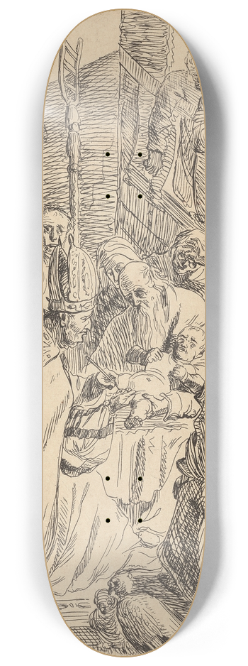 Rembrandt van Rijn - The Circumcision 8.25 inch art skate deck