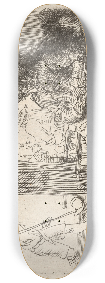 Rembrandt van Rijn - The Ringball Player (Het Klosbaantje) 8.25 inch art skate deck