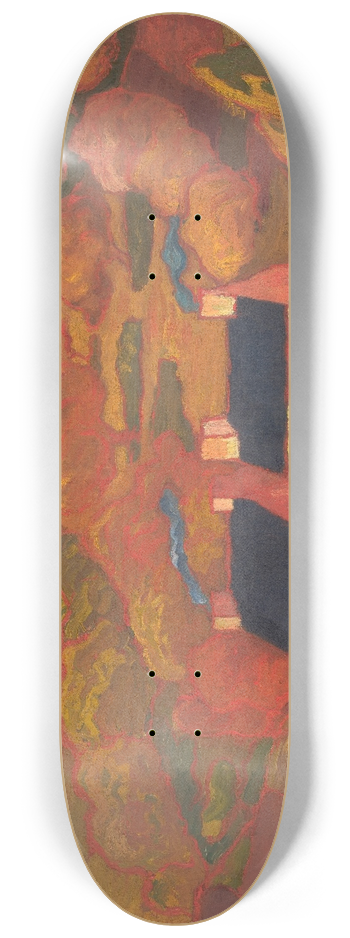 Armand Seguin - Two Thatched Cottages (Les deux chaumires) 8.25 inch art skate deck