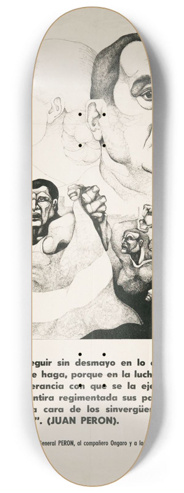 Ricardo Carpani - Afiche Federacin Grfica Bonaerense de 1973. 8.25 inch art skate deck