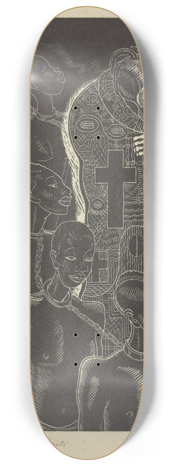 Richard A. Loederer - Voodoo Coming into Haiti 8.25 inch art skate deck