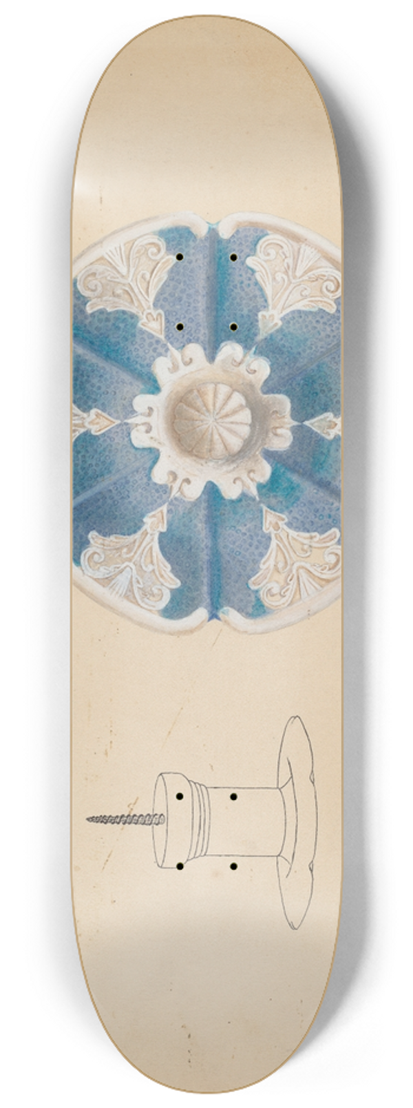 Richard Barnett - Parian Ware Tie Back 8.25 inch art skate deck