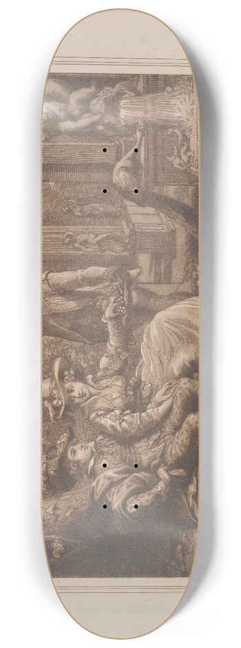 Richard Cosway - Richard and Maria Cosway, and Ottobah Cugoano 8.25 inch art skate deck