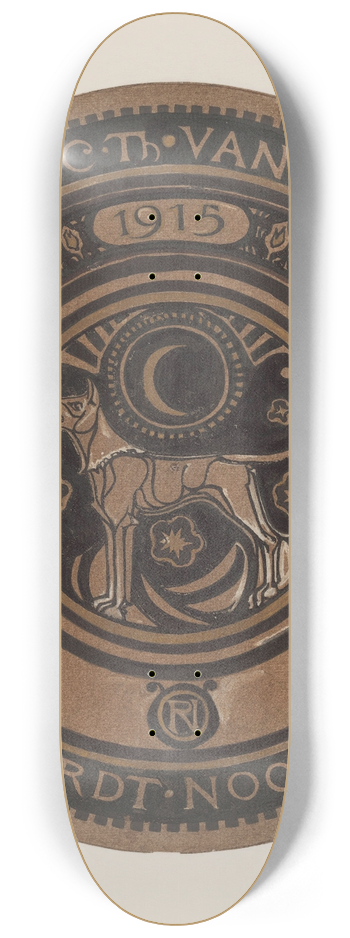 Richard Nicolas Roland Holst - Ontwerp voor ex libris van W.C.Th. van der Schalk 8.25 inch art skate deck
