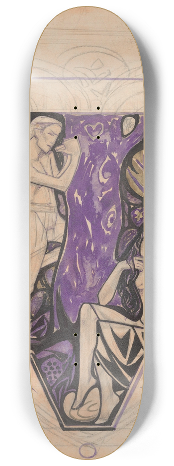 Richard Nicolas Roland Holst - Ontwerp voor omslag Houtsnijdersnummer van Wendingen 8.25 inch art skate deck