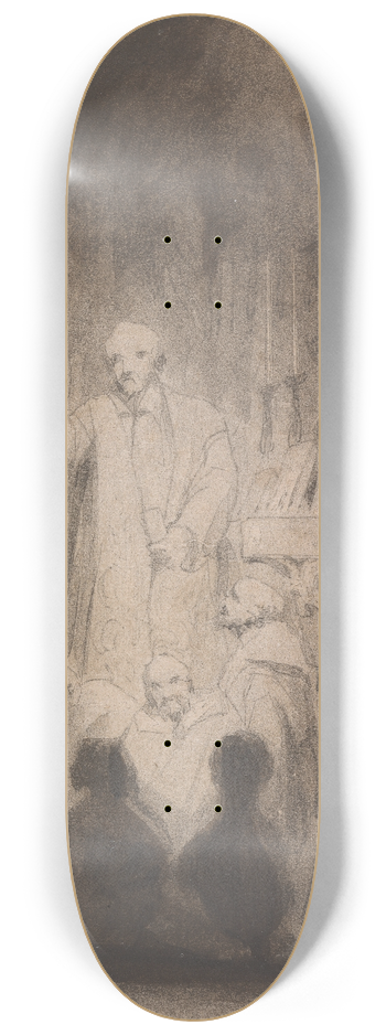 Richard Parkes Bonington - Untitled. 8.25 inch art skate deck