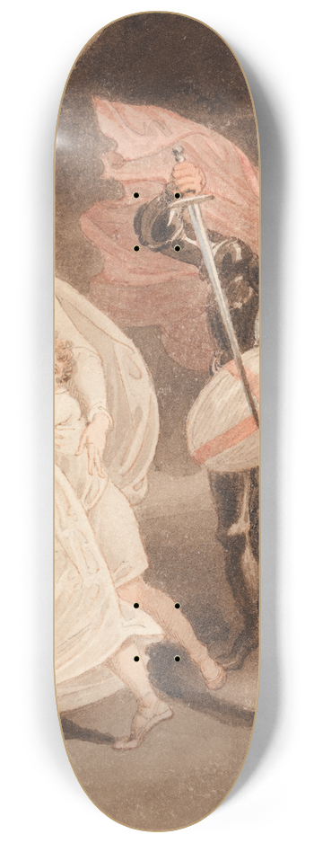 Richard Westall - Greathearts Battle with Grim 8.25 inch art skate deck