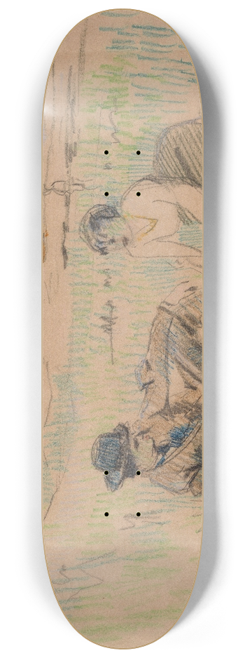 Rik Wouters - On the Banks of the Seine  Nel and Simon-Levy 8.25 inch art skate deck