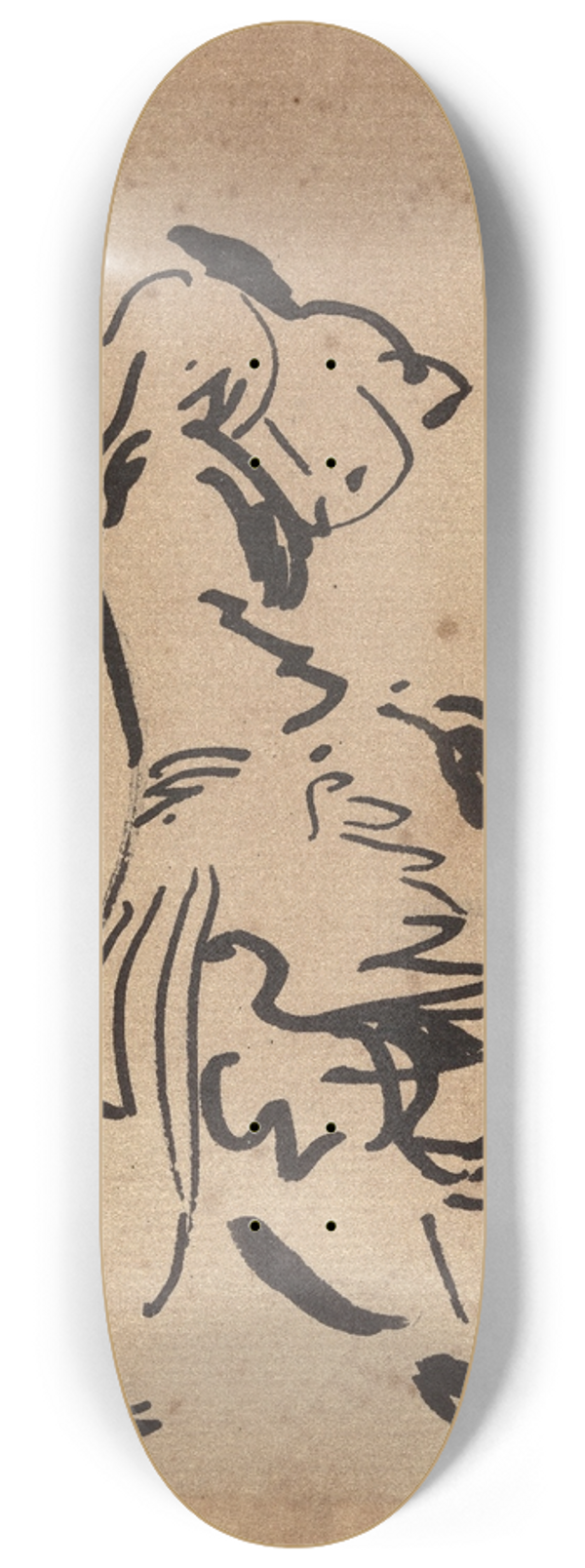 Rik Wouters - Study of a Cat 8.25 inch art skate deck