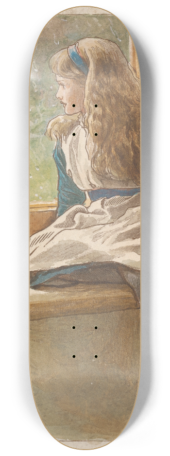 Robert Barnes - Girl at a Window 8.25 inch art skate deck