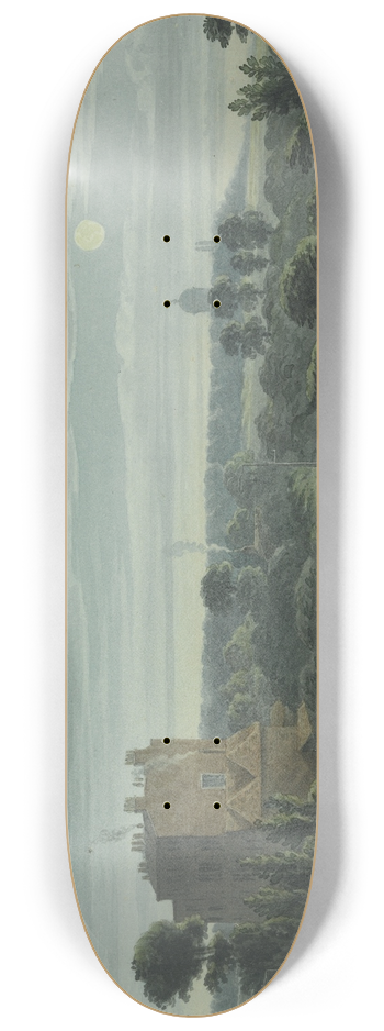 Robert Bremmel Schnebbelie - The Whittington Stone by Moonlight 8.25 inch art skate deck