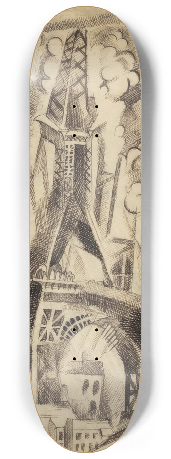 Robert Delaunay - La tour aux rideaux 8.25 inch art skate deck