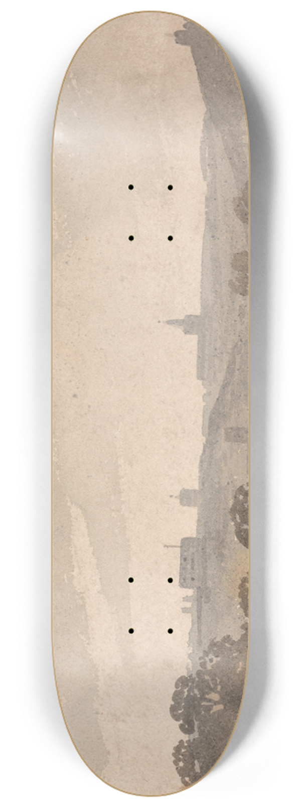 Robert Dixon - Norwich from the gravel pits 8.25 inch art skate deck