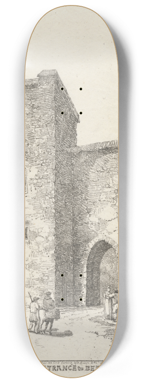 Robert Dixon - The Late Entrance to Ber Street, Norwich 8.25 inch art skate deck