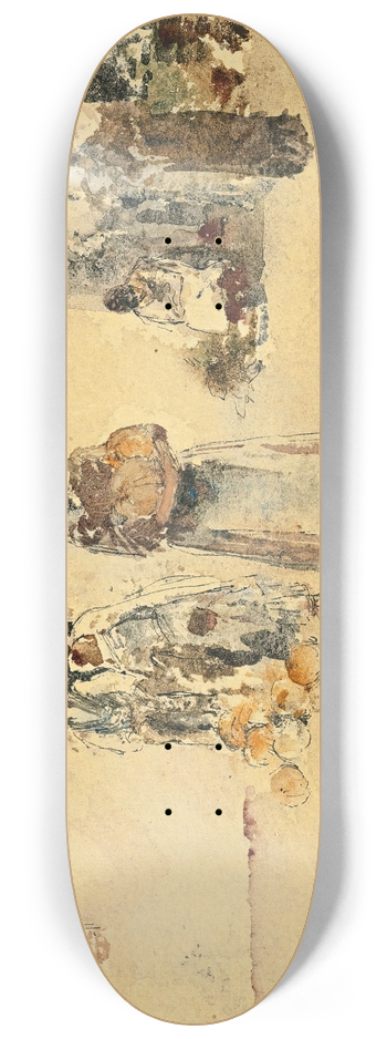 Robert Frederick Blum - At The Marketplace 8.25 inch art skate deck