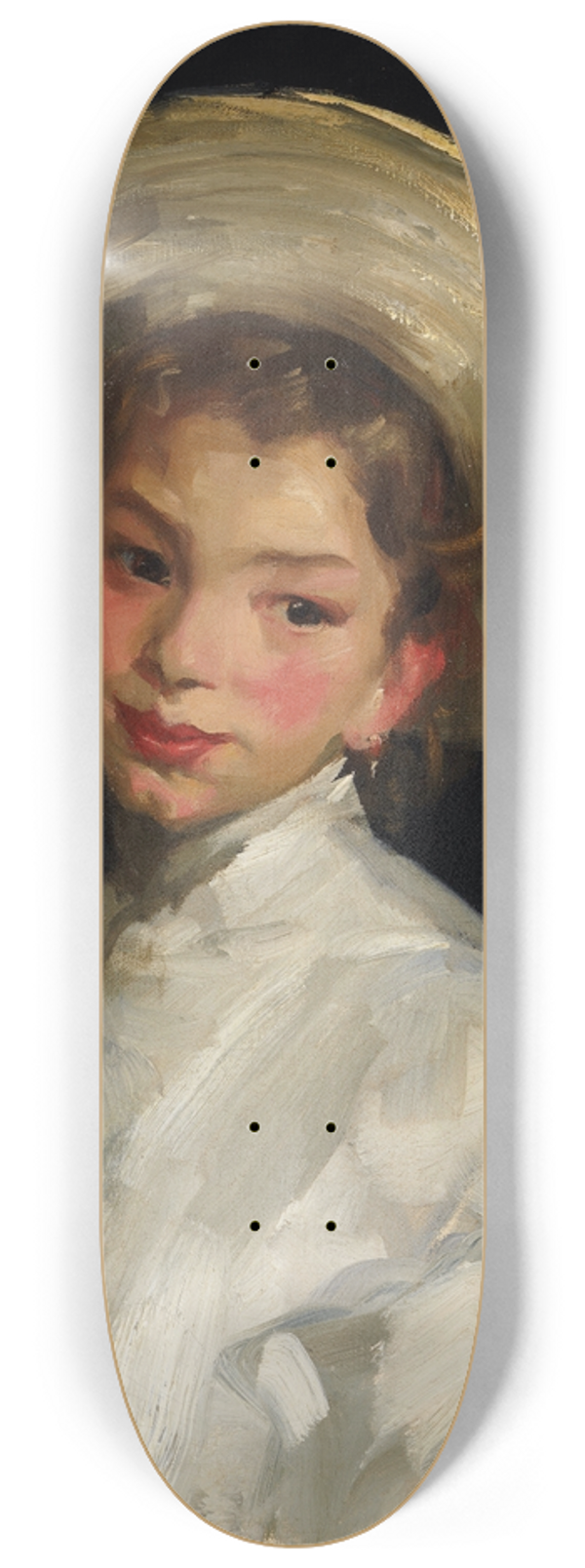 Robert Henri - Dutch girl in white 8.25 inch art skate deck