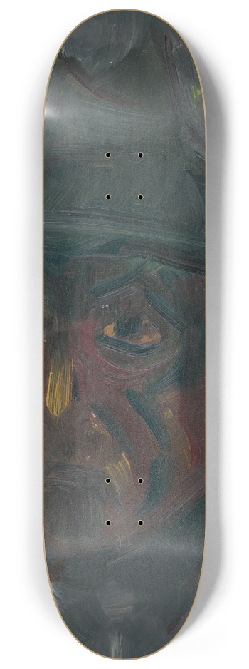 Arnold Peter Weisz-Kubnan - Head of a Man in a Hat 8.25 inch art skate deck