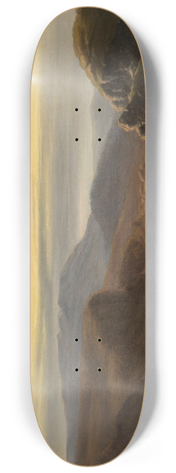Robert Kummer - Schottische Landschaft mit Fischer am Ufer 8.25 inch art skate deck