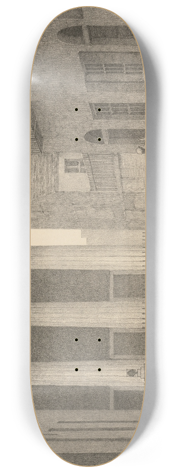 Robert Polhill Bevan - A London Church 8.25 inch art skate deck