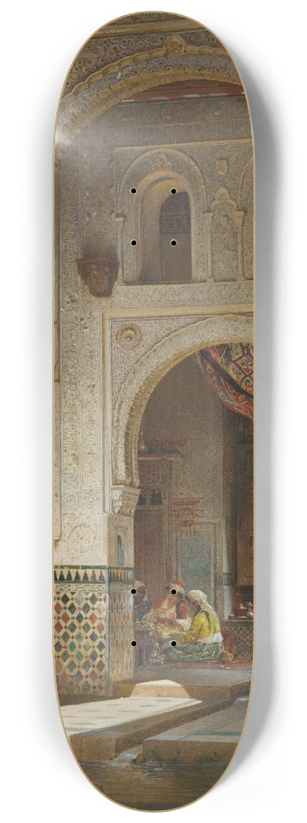 Adolf Seel - In the Courtyard of the Alhambra 8.25 inch art skate deck