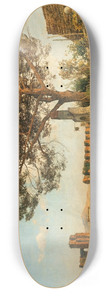 Robert Russ - Porta Furba on the Road to Frascati, Rome 8.25 inch art skate deck