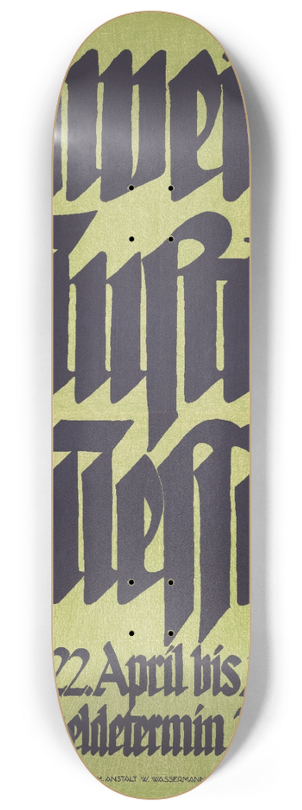 Robert Stcklin - Schweizer Muster-Messe, Basel, 22. April bis 2. Mai, Letzter Anmeldetermin 31. Jan. 1922 8.25 inch art skate deck