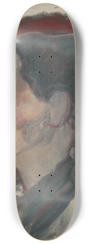 Arnold Peter Weisz-Kubnan - Portrait of a Young Woman with a Braid 8.25 inch art skate deck