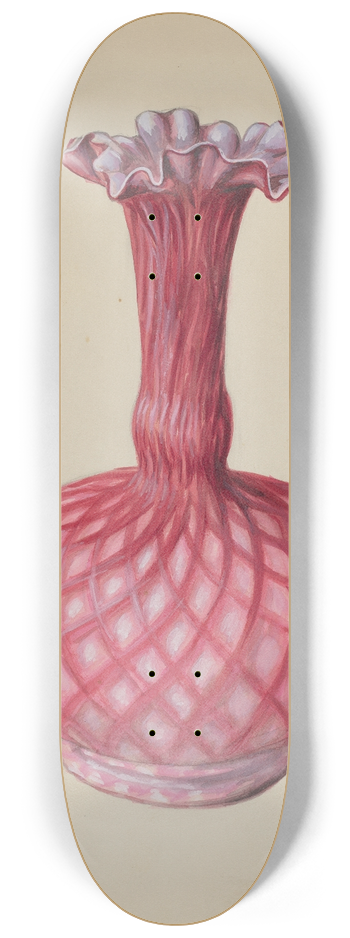 Robert Stewart - Ornamental Ruby Vase 8.25 inch art skate deck