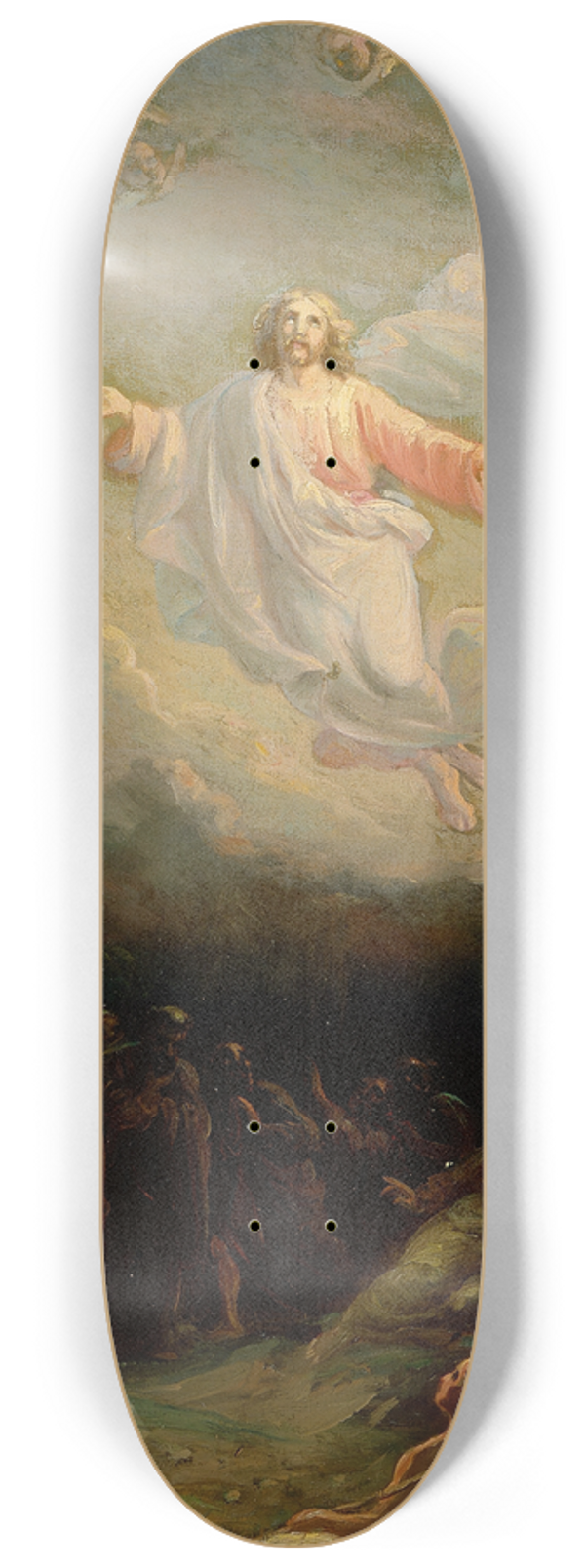 Robert Wilhelm Ekman - Ascension Of Christ, Sketch On The Altarpiece Of Lemland 8.25 inch art skate deck