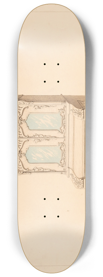 Robert William Hume - Design for Cabinet Pianoforte, Arabesque Style 8.25 inch art skate deck