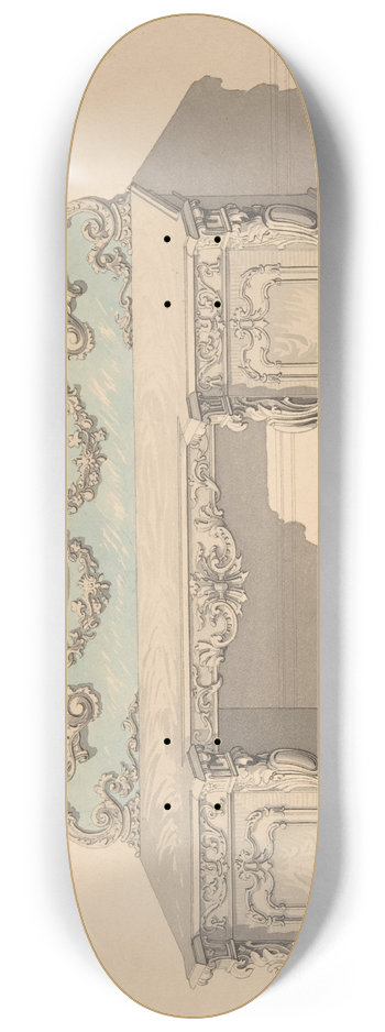 Robert William Hume - Design for Sideboard, Louis Quatorze Style 8.25 inch art skate deck